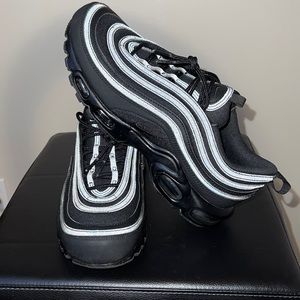 NIKE AIR MAX PLUS 97 BLACK METALLIC GOLD REFLECTIVE •Sz 9.5 •Condition 9.2/10